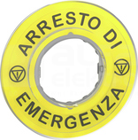 ZBY9620 ARRESTO DE EMERGENCA ETYKIETA OKRAGLA D60