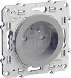 ODACE aluminium Gniazdo 2P+Z