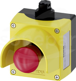 SIRIUS ACT 22mm czerwony/żółty Przycisk awaryjny w obudowie