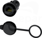 SIRIUS ACT 22mm kat.6 czarny Złącze RJ45