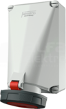 125A/5P 6h 400V IP67 Gniazdo natynkowe 2-częściowe z zaciskami śrub.