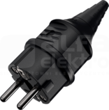 16A/2P+E 230V czarny IP44 Wtyczka uniwersalna