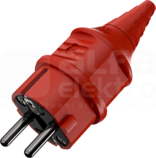 16A/2P+E 230V czerwony IP44 Wtyczka uniwersalna