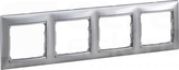 VALENA aluminium Ramka poczwórna pozioma