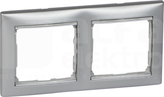 VALENA aluminium/srebro Ramka podwójna pozioma
