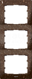SISTENA/L corian cocoa brown Ramka potrójna pionowa
