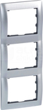 SISTENA/L metal aluminium Ramka potrójna pionowa