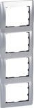 SISTENA/L metal aluminium Ramka poczwórna pionowa