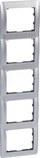 SISTENA/L metal aluminium Ramka pięciokrotna pionowa