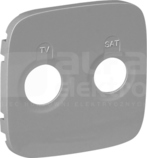 VALENA ALLURE TV-SAT aluminium Plakietka gniazda