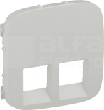 VALENA ALLURE 2xRJ45/2xRJ11 biały Plakietka gniazda