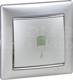 VALENA aluminium Przycisk jednobiegunowy lampa
