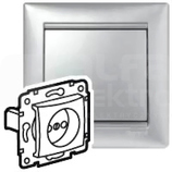 VALENA 2P aluminium Gniazdo