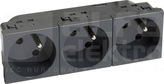 M45 3X2P+Z antracyt Gniazdo zacisk automat.