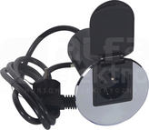 2P+Z+ład.USB metaliczny Przepust biurkowy wyposażony
