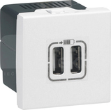 M45 2XUSB biały Gniazdo zasilające