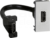 M45 HDMI A aluminium Gniazdo z przewodem