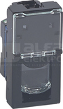 M45 1M 1xRJ45 UTP kat.6 czarny Gniazdo