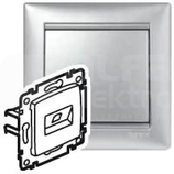 VALENA 2xRJ45 kat.6 UTP aluminium Gniazdo komputerowe