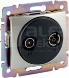 VALENA 1,5dB aluminium Gniazdo RTV końcowe