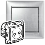 VALENA aluminium Gniazdo TV-RD przelotowe