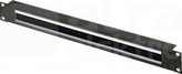 1U RAL9005 Panel przelotowy do kabli