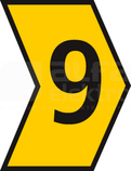 HGDC1-3 9-PVC-YE żółty Oznacznik