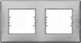 SEDNA IP44 aluminium Ramka 2-krotna pozioma