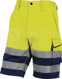 PHBER żółty fluo-granatowy XXL Bermudy ostrzegawcze PANOSTYLE HV