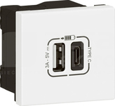 M45 USB A+C MODULAR biały Gniazdo