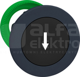 ZB5FA335 fi30 czarny strzałka w dół Główka przycisku płaskiego