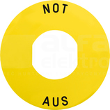ZBY9260*NOT-AUS ŻÓŁTY ETYKIETA OKRĄGŁA D60 WYŁ.BEZ