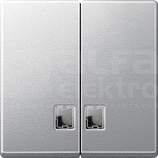 MERTEN M aluminium Klawisz świecznik.2x+okienka sygn.