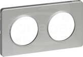 Odace S53P804 Podstawa aluminium aluminium Ramka 2-krotna
