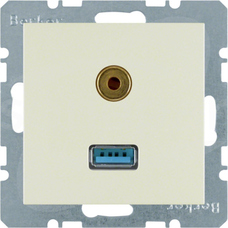 S.1 kremowy połysk Gniazdo USB/3,5mm Audio