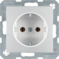B.1/B.7 GLAS SCHUKO aluminium Gniazdo sieciowe