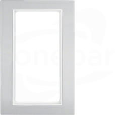 B.3 aluminium/biały Ramka z dużym wycięciem