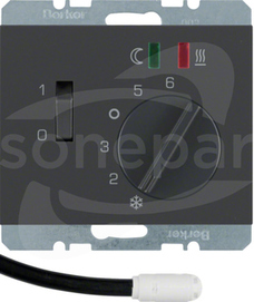 K.1 antracyt mat Regulator temp.podłogowej