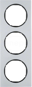R.3 aluminium/czarny Ramka 3-krotna