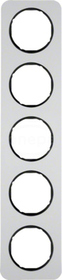 R.1 aluminium/czarny Ramka 5-krotna