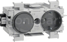 GS11019011 antracyt Gniazdo SCHUKO+łącznik front