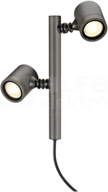 NEW MYRA 2 2x4W GU10 antracyt IP44 Oprawa ścienna