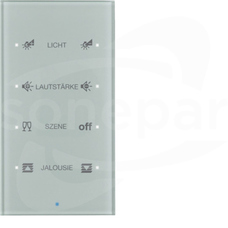 TS SENSOR KNX szkło aluminium Sensor dotykowy 4-krotny