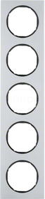 R.3 aluminium/czarny Ramka 5-krotna