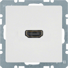 Q.1 biały aksamit Gniazdo HDMI 90st.