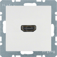 S.1/B.3/B.7 GLAS śnieżnobiały połysk Gniazdo HDMI 90st.