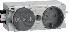 GS12009011 antracyt Gniazdo SCHUKO przepięc.C-PROFIL