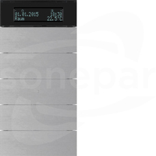 B.IQ przycisk 5-krotny z reg.temp.i wyśw aluminium