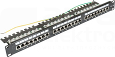19cali FTP kat.5e 1U 24xRJ45 z półką Panel