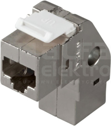 RJ45 kat.6A STP snap-In 90° kąt Przelotka keystone